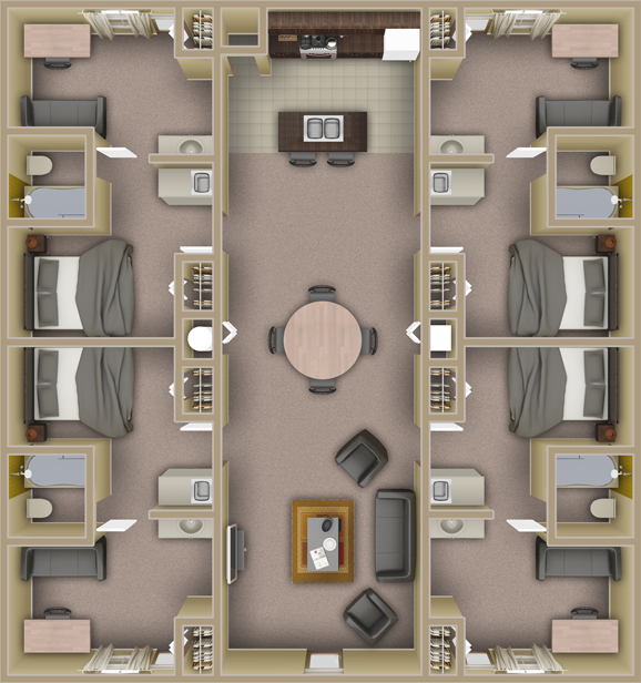 4-Suite floorplan