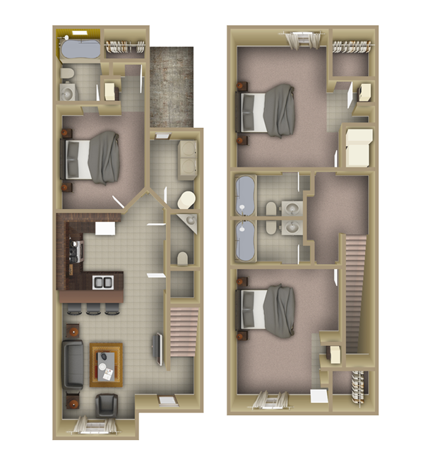 3-B floorplan